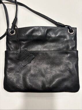 Margot Classic Black Leather Crossbody Bag